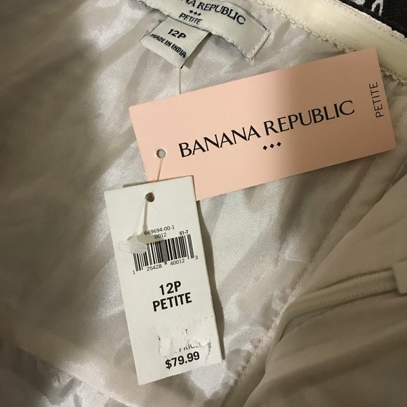 Banana Republic NWT Empire Strapless Dress Sz 12P - Picture 5 of 7